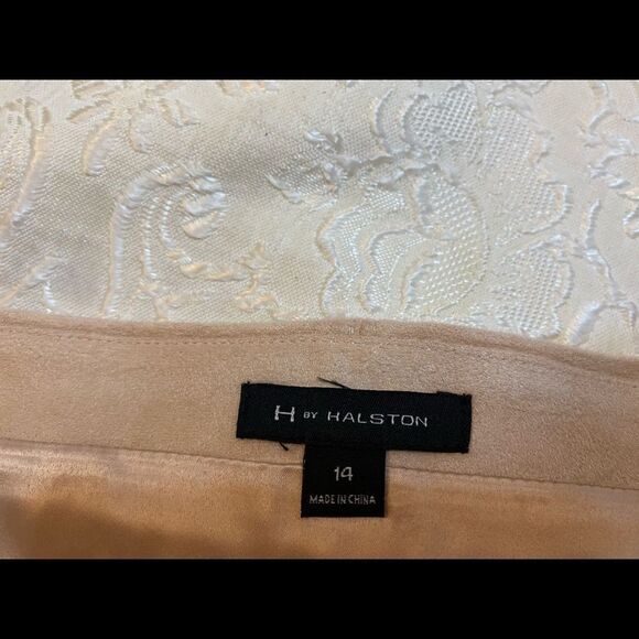 H by Halston chic faux Suede Hi-Low Midi Skirts-14 - Picture 5 of 10